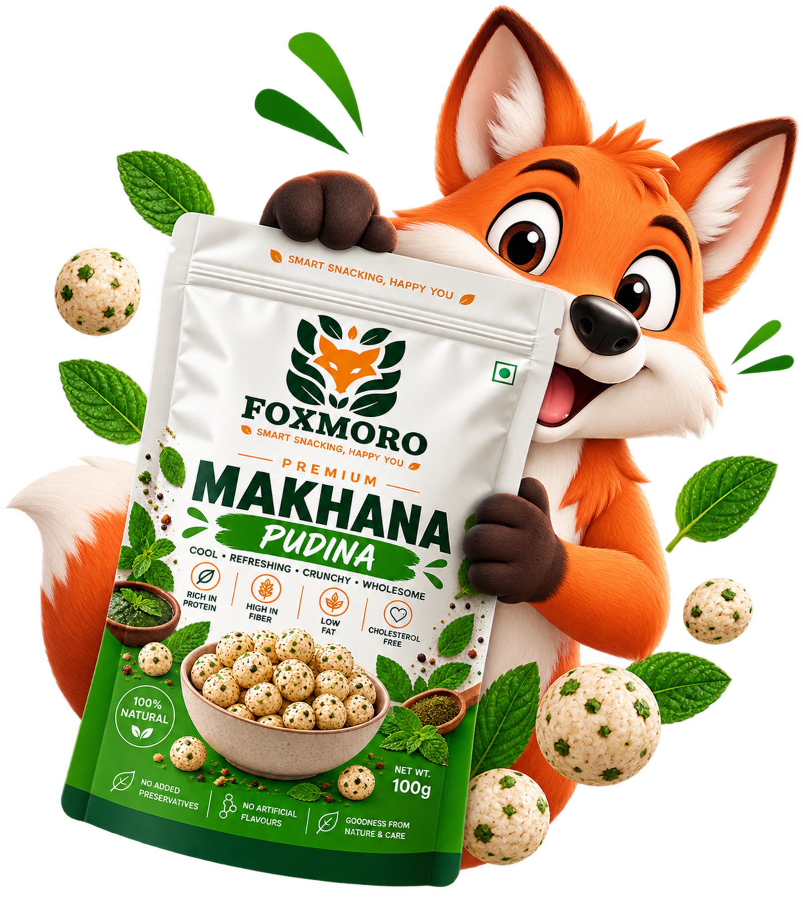 Foxmoro fox with makhana pack